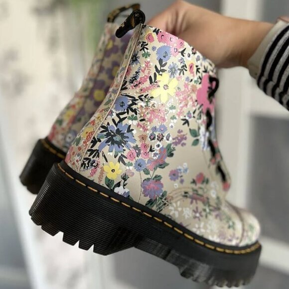 Weathered Floral Dr. Martens - Picture 2 of 2
